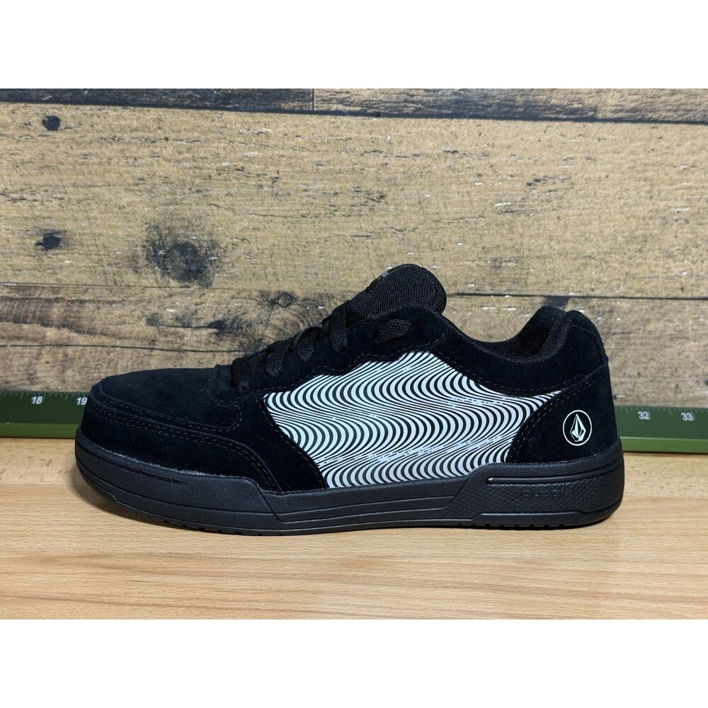 🔥NEW-Volcom Hybrid Slip Oil Sneaker Black Zebra Sz 7 Comp Toe Work Shoes $115